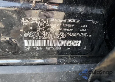 2024 Toyota Rav4 Xle z USA, uszkodzony, nr VIN 2T3P1RFV4RW471256